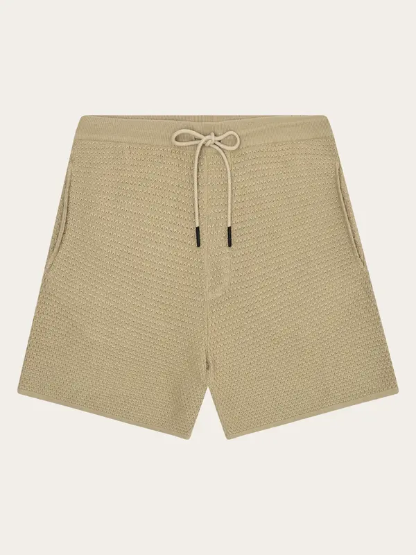 Loose knit shorts - Twill