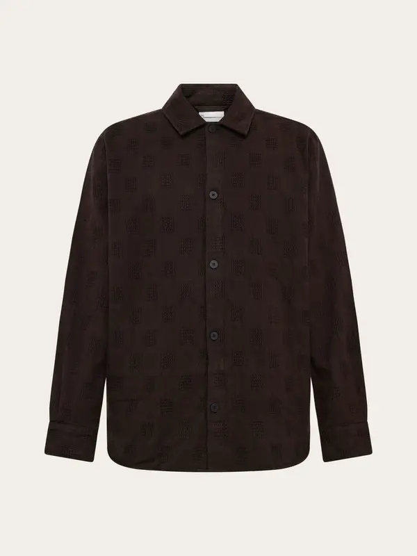 Loose structure overshirt - Chocolate Torte