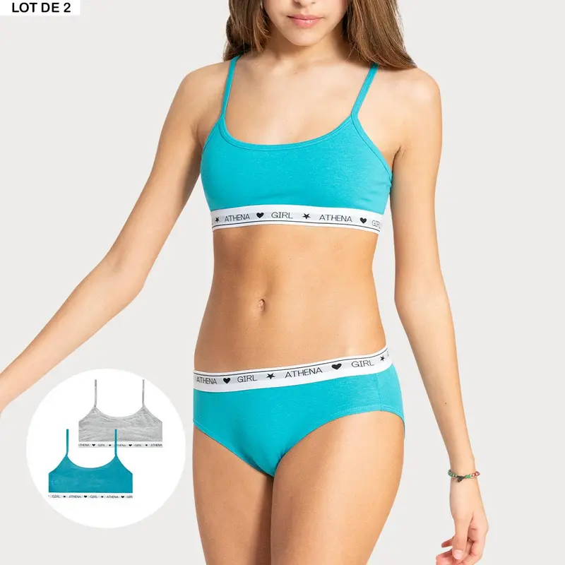 Lot de 2 brassières Coton Ultra Doux by Athena Fille