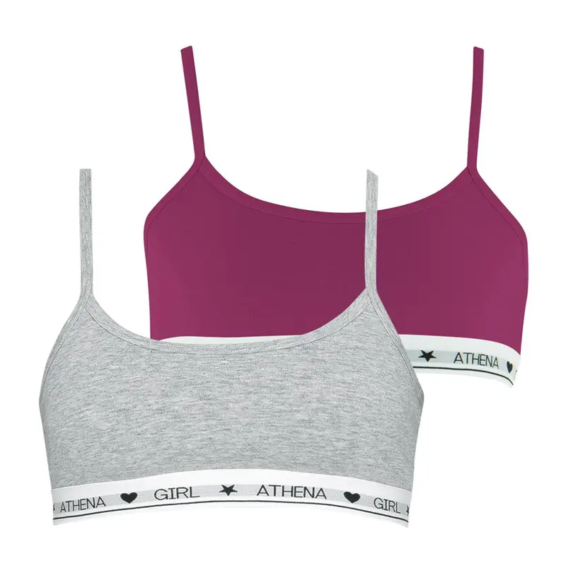 Lot de 2 brassières fille Coton Ultra Doux Girl by Athena