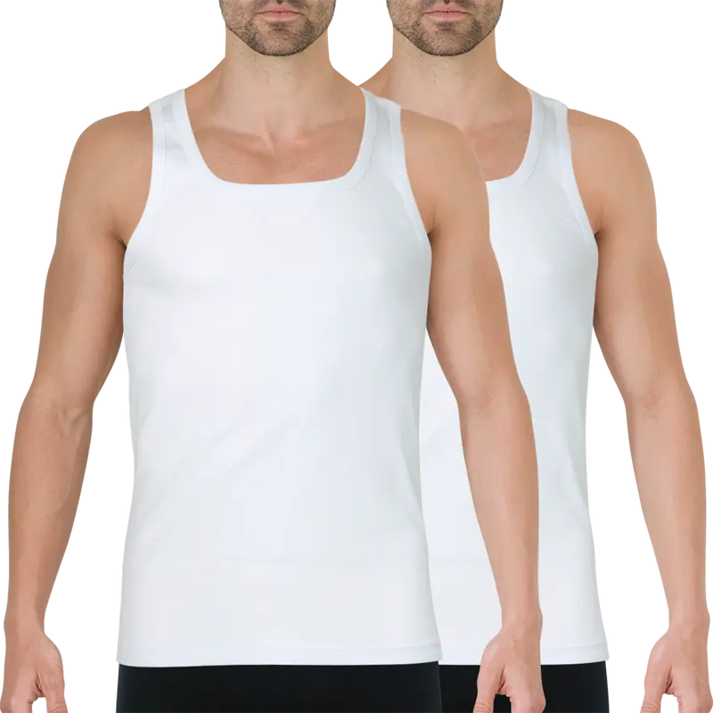 Lot de 2 débardeurs homme Coton Bio Athena