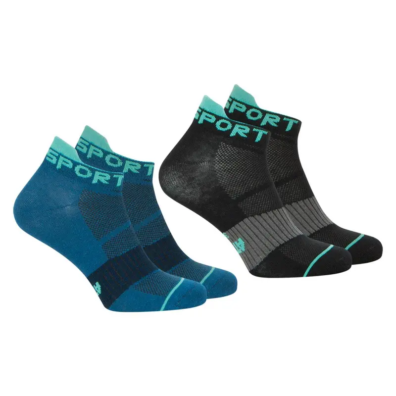 Lot de 2 paires de socquettes homme Running Athena