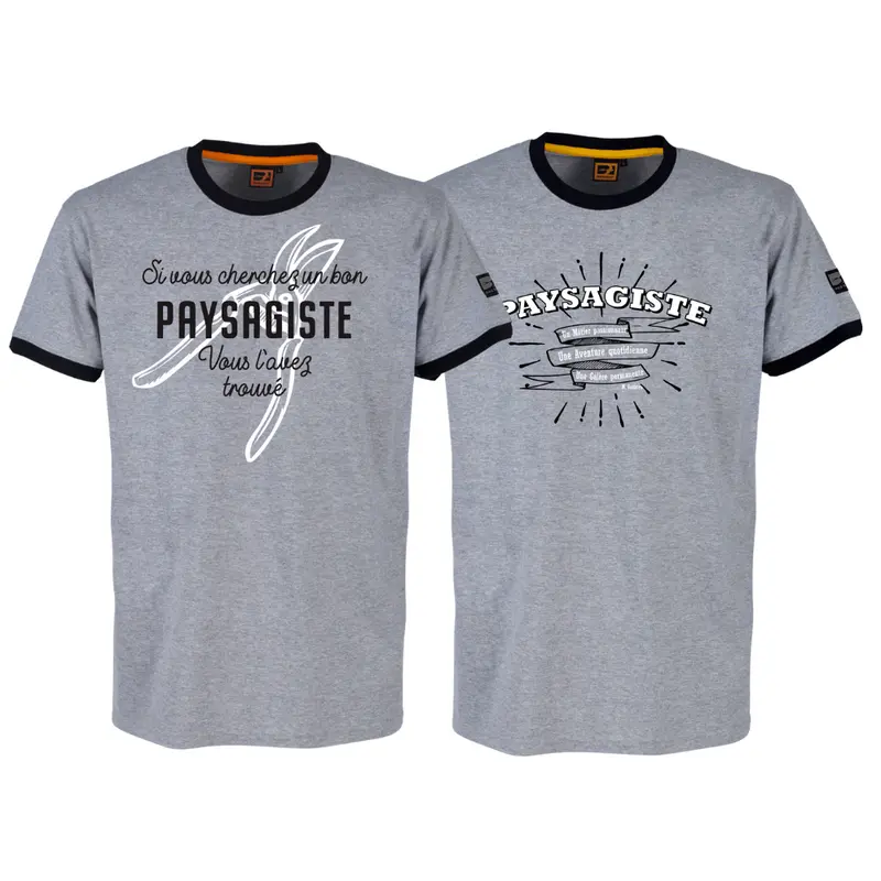 Lot de 2 tee-shirts Bosseur métier Paysagiste
