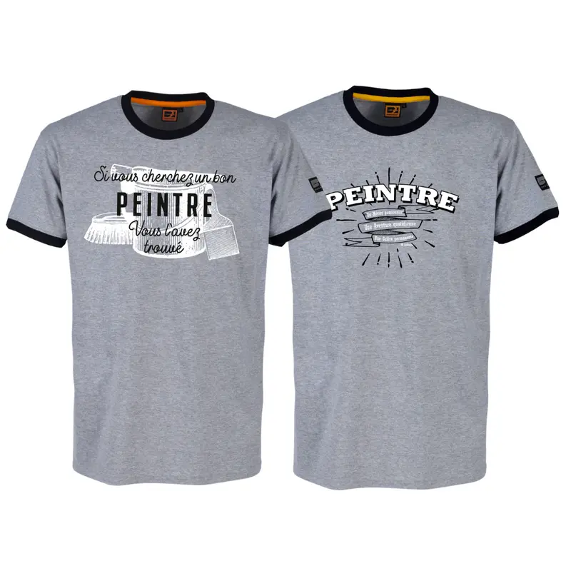 Lot de 2 tee-shirts Bosseur métier Peintre