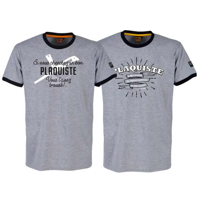 Lot de 2 tee-shirts Bosseur métier Plaquiste