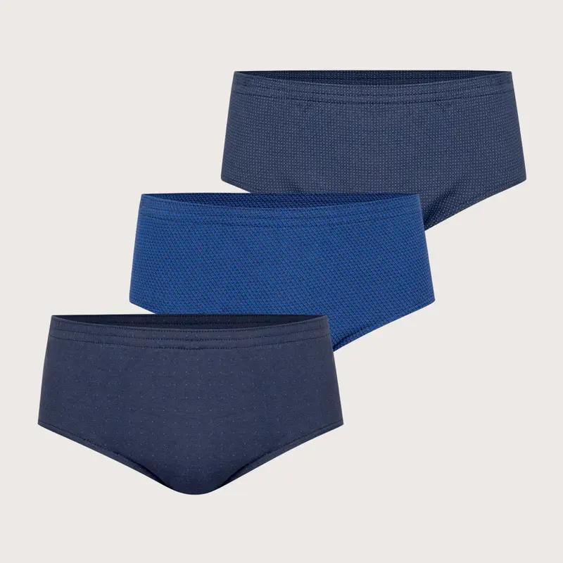 Lot de 3 slips homme taille haute fermé Trio Fantaisie Eminence