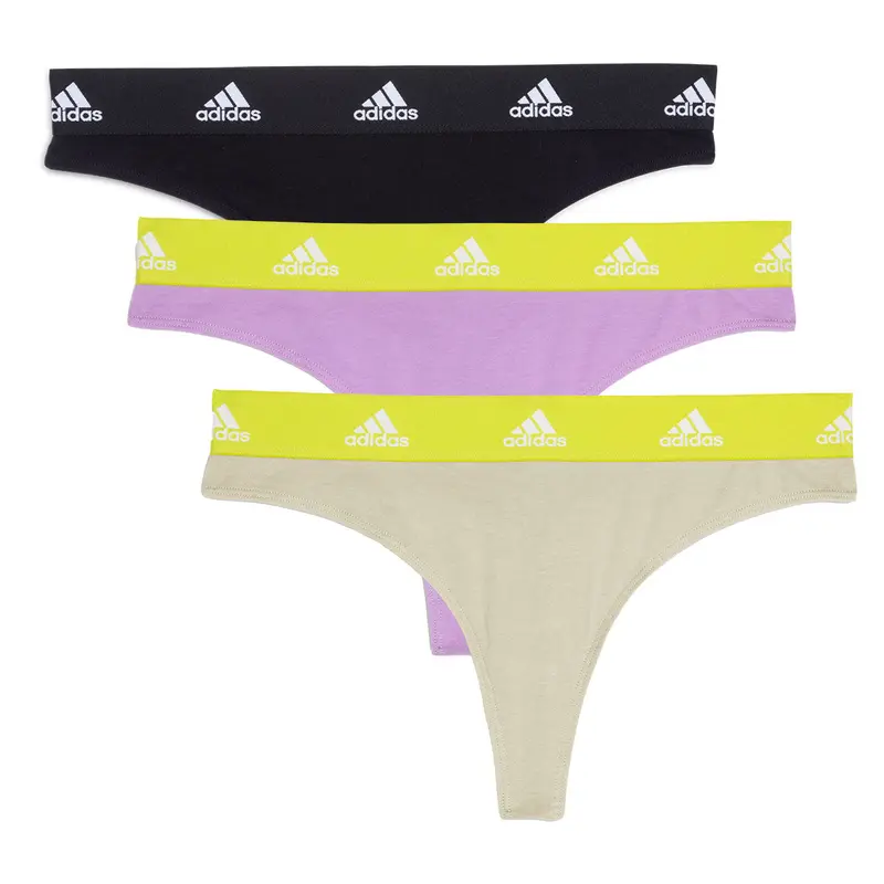 Lot de 3 strings femme Coton Logo Adidas