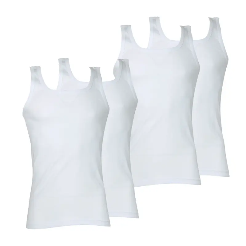 Lot de 4 débardeurs homme Coton Bio Athena