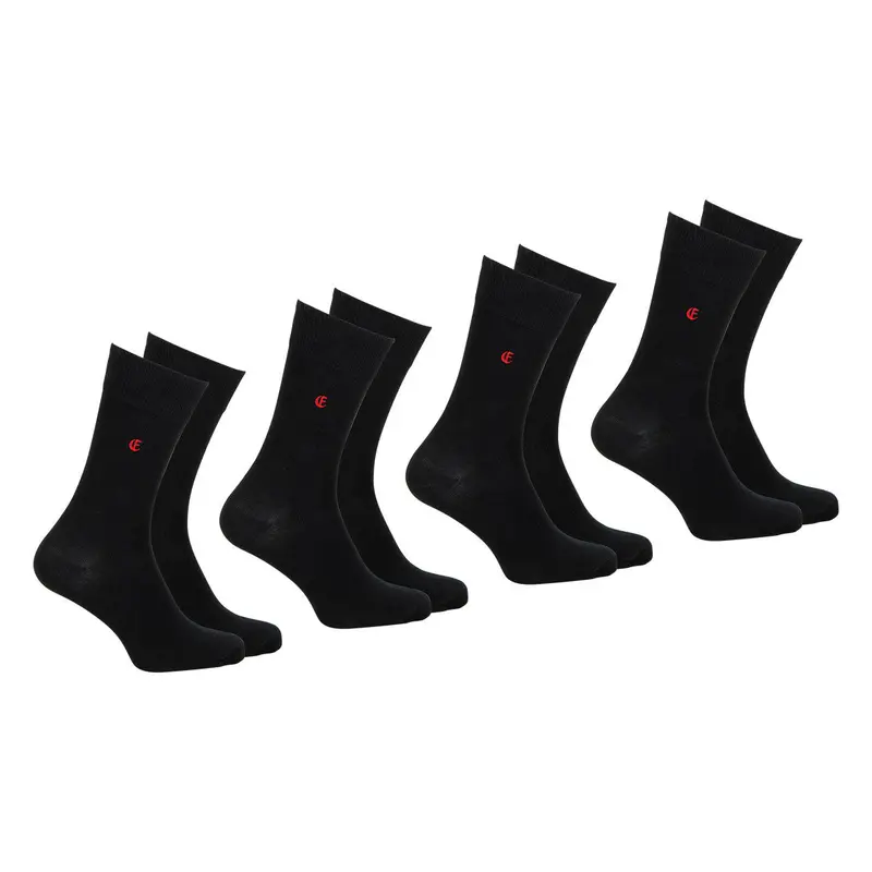 Lot de 4 paires de chaussettes mi-hautes homme Essentiels coton peigné Eminence