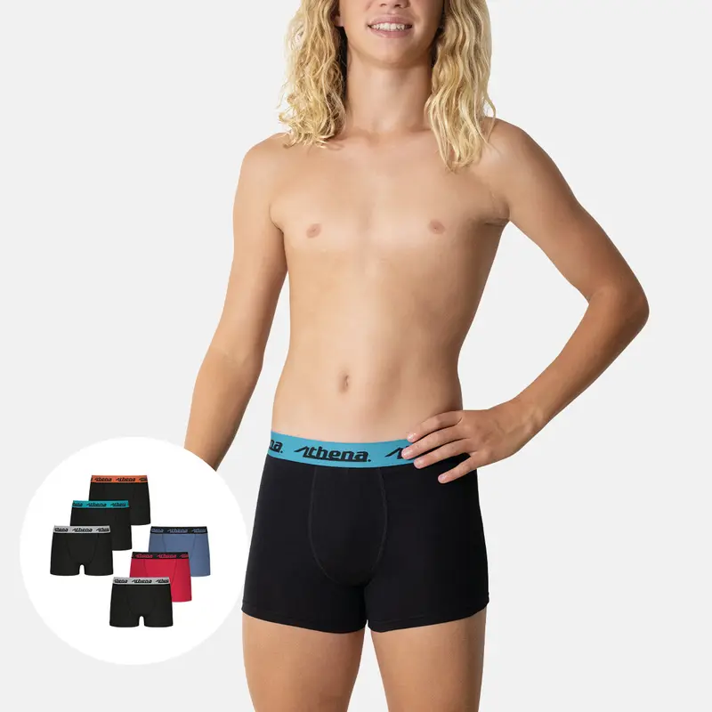 Lot de 6 boxers garçon Trio choc Athena