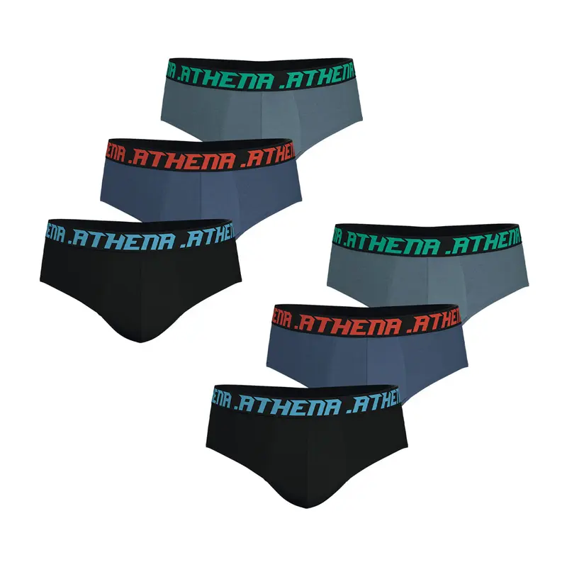 Lot de 6 slips homme Trio Essentiel Athena