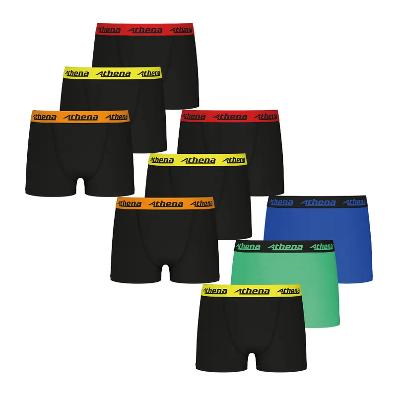 Lot de 9 boxers garçon Trio Choc Ecopack Athena
