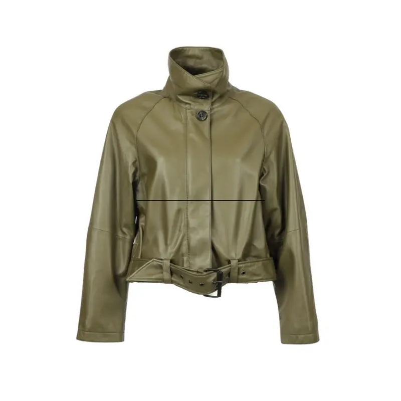 LOVELY (REF. 65312) KAKI FONCE - BLOUSON EN CUIR