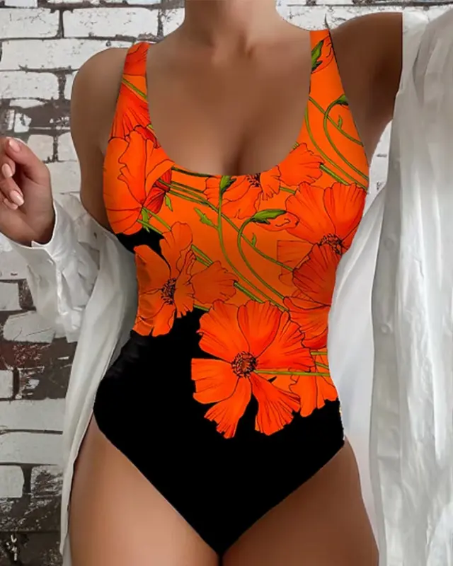 Lucy - Maillot Floral Élégant
