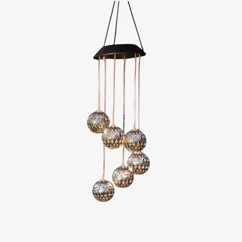 LumiTone – Carillon éolien solaire LED multicolore Éclairage décoratif intérieur et extérieur