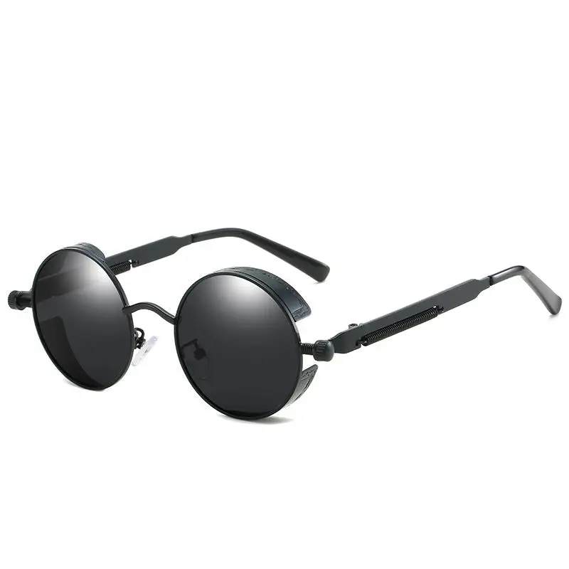 Lunettes de soleil steampunk rondes rétro