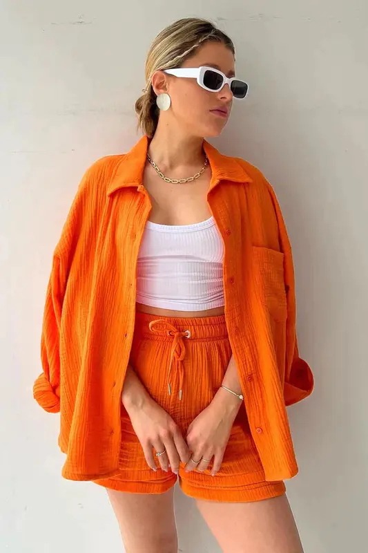 Lyan - Ensemble deux pièces manches longues et short