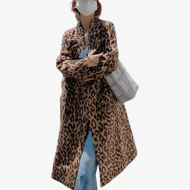 Lyra – Manteau imprimé à manches longues et poches latérales
