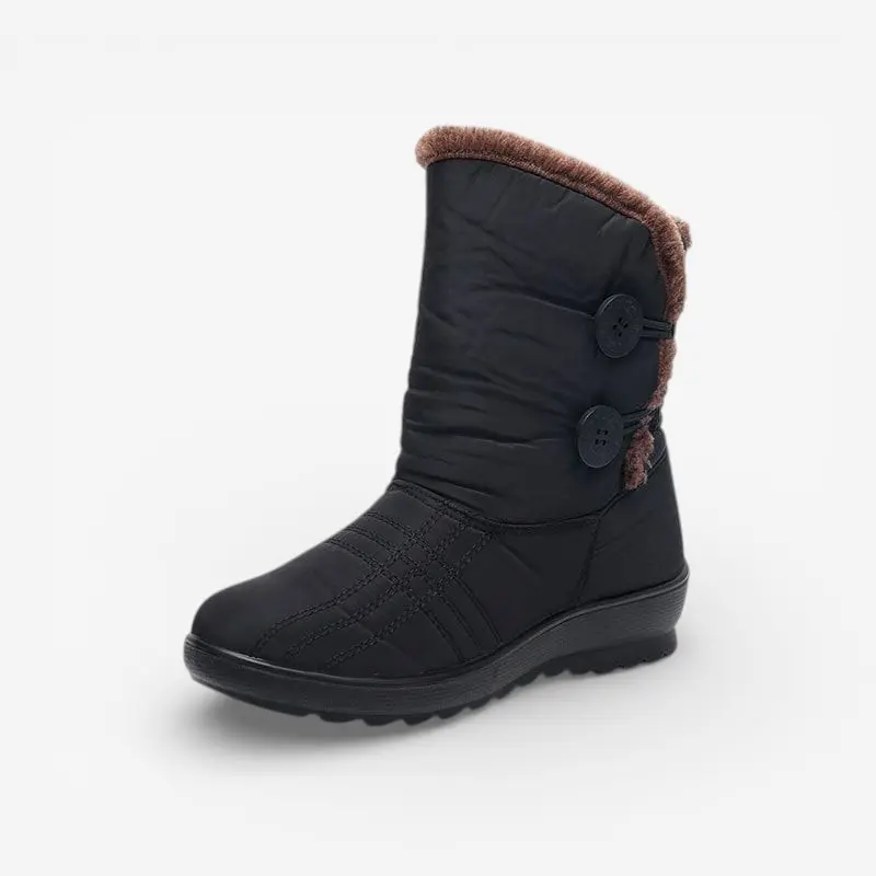 Madeline – Bottines à doublure peluche et boutons latéraux