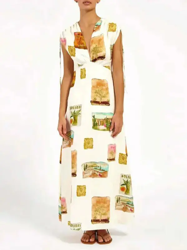 Maeve - Robe sans manches à imprimé floral