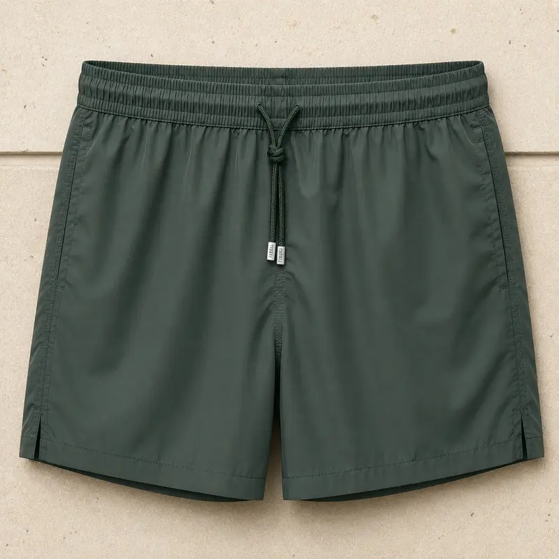 Maillot de bain uni vert foncé