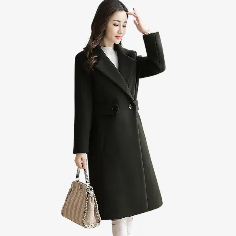 Maira – Manteau ample à manches longues avec col rabattu et poches