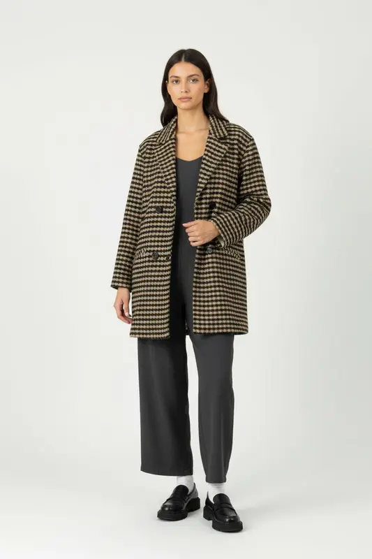 Manteau Beige et Noir - Taille S/36