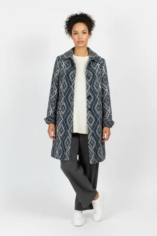 Manteau Bleu et Blanc - Taille S/36