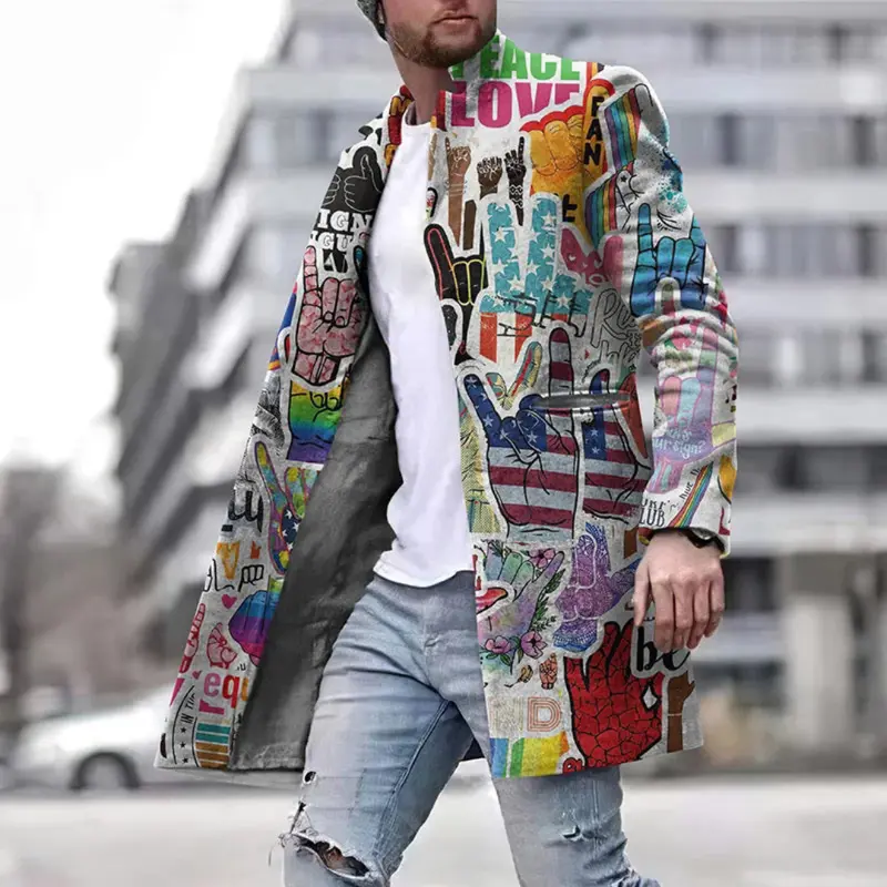 Manteau de ville graphique pour un style urbain et un confort