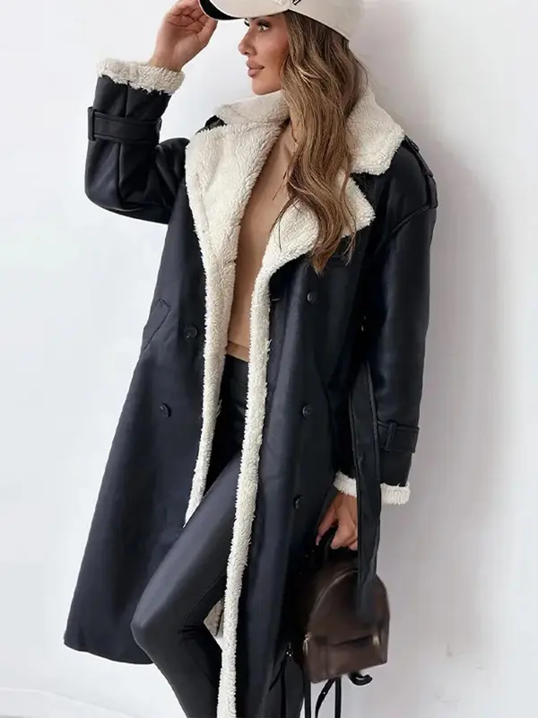 Manteau d'hiver long au design polyvalent