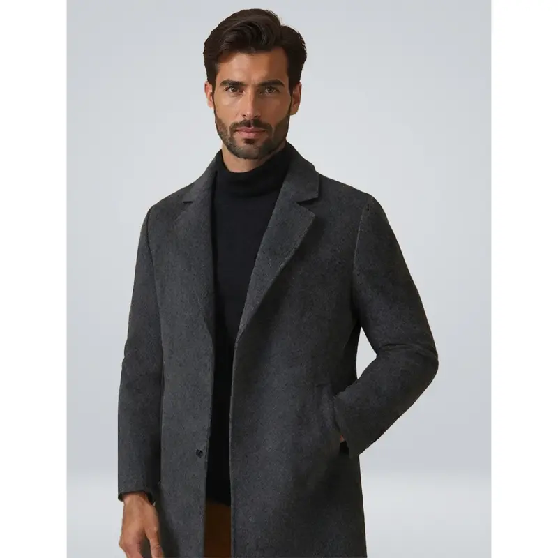 Manteau Franz en laine homme, long, chaud et élégant