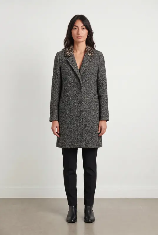 Manteau Gris et Marron - Taille S/36