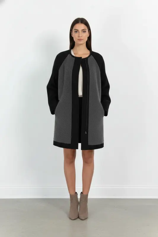 Manteau Gris et Noir - Taille M/38