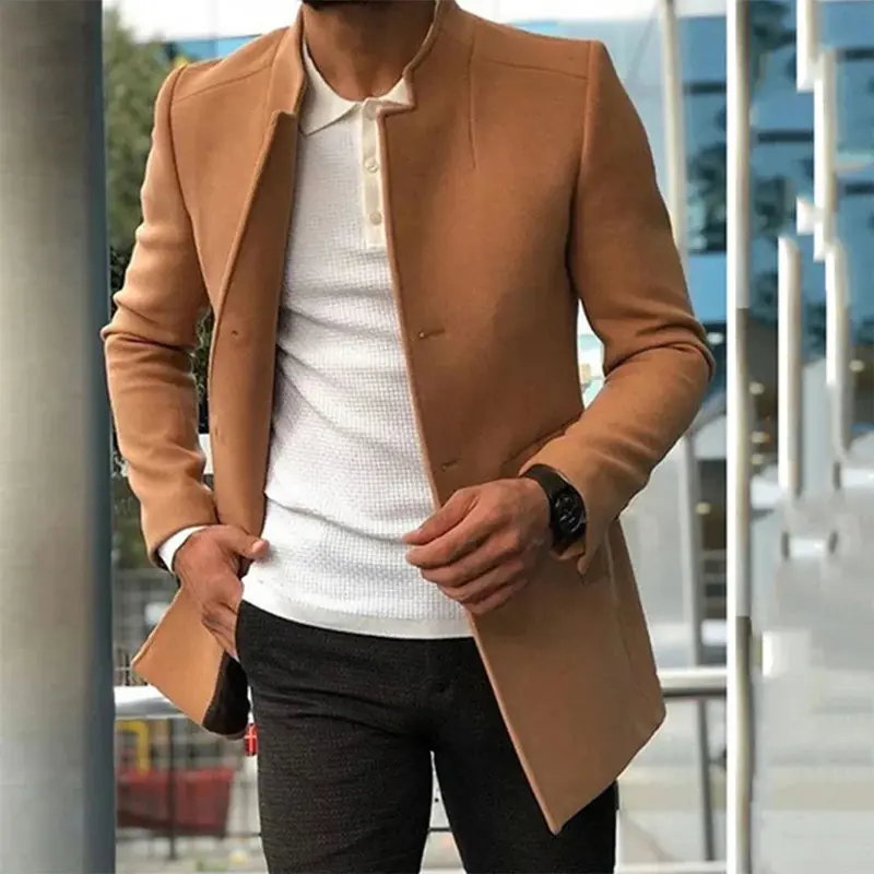 Manteau homme manches longues à boutons