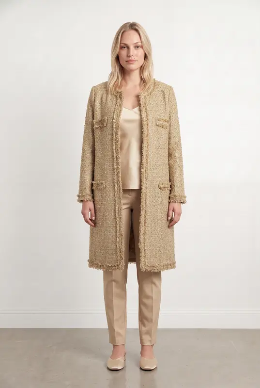 Manteau Long Doré - Taille L/40