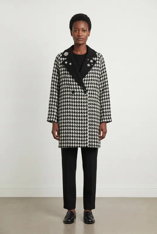 Manteau Noir et Blanc - Taille M/38