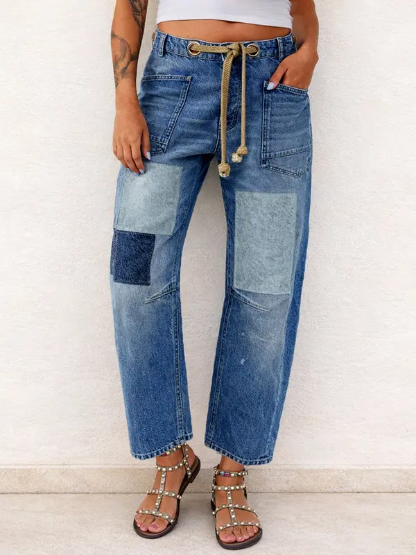 Margaret - Jeans Patchwork Confortables