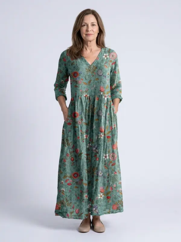 Marina - Robe Maxi Fleurie Décontractée
