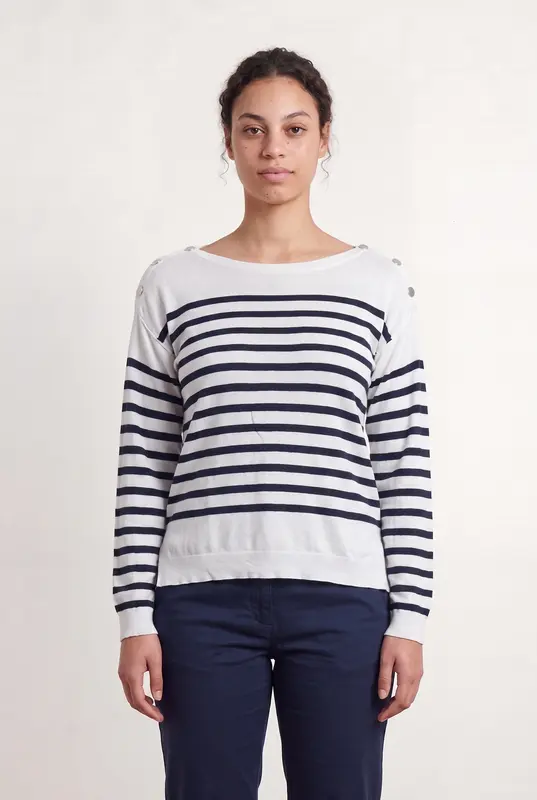 Marinière Blanc et Bleu - Taille L/40