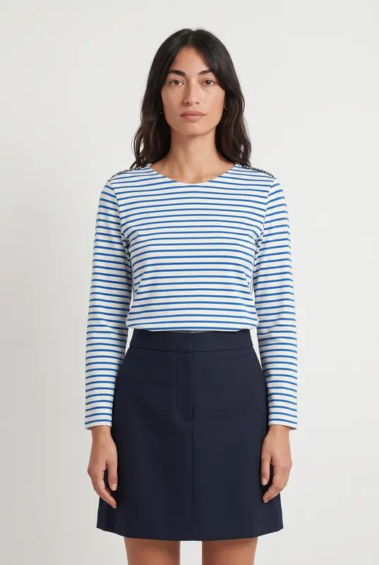 Marinière Blanc et Bleu - Taille S/36