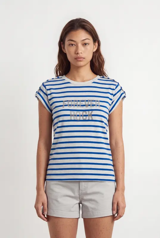 Marinière Bleue et Blanche - Taille M/38