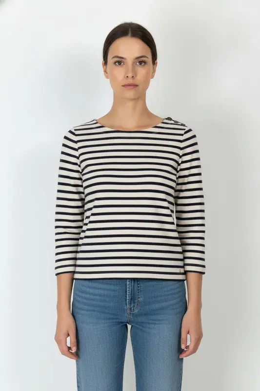 Marinière Écrue et Marine - Taille S/36