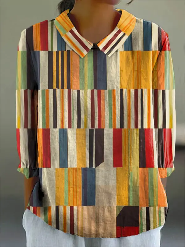 Marlene - Blouse Patchwork Artistique