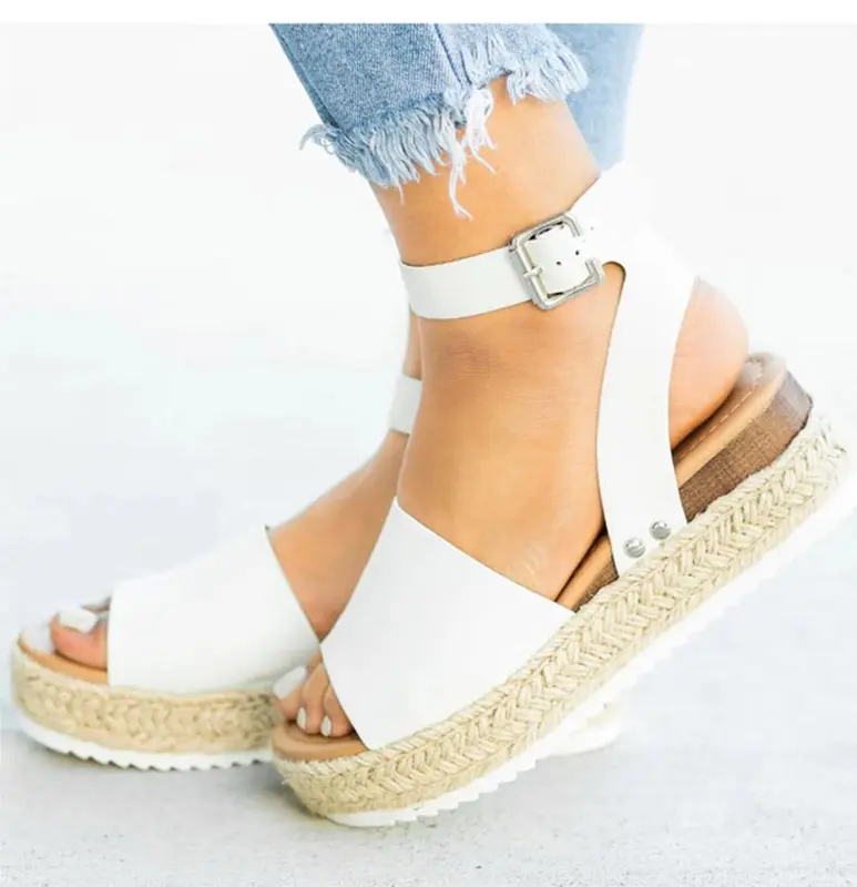 Maya - Sandales compensées femme bout ouvert