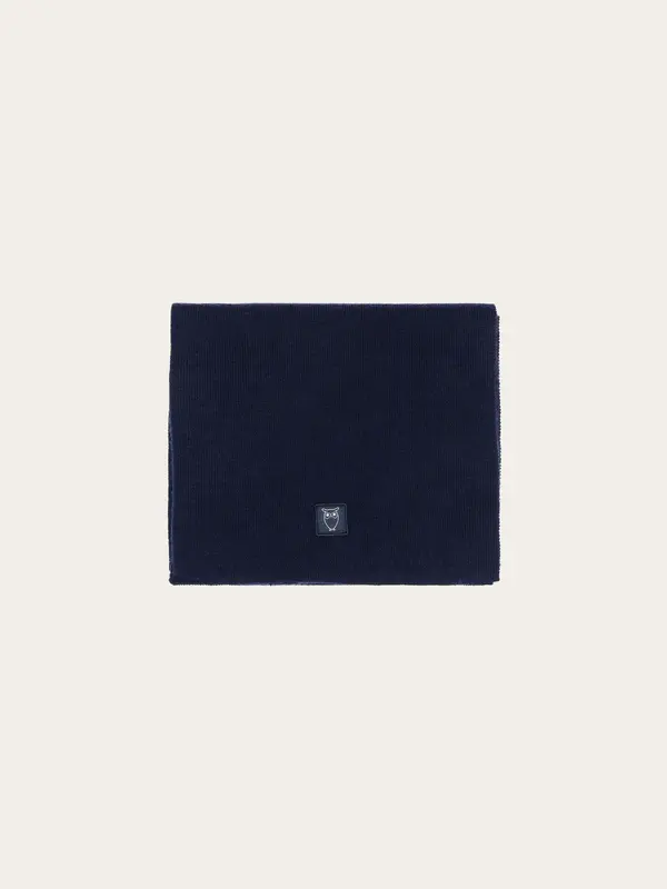 Merino badge scarf - Total Eclipse