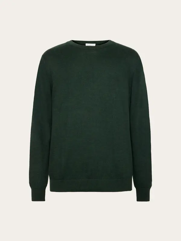 Merino crew neck sweater - Forest Night
