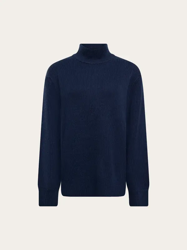 Merino high neck sweater - Total Eclipse