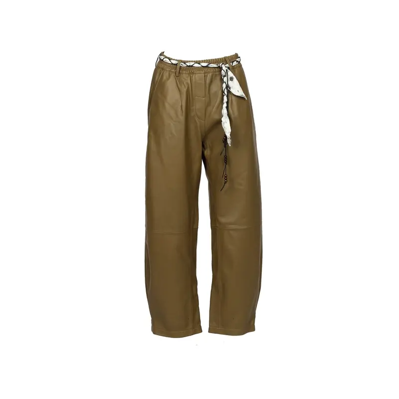 MIA (REF. 65214) KAKI CLAIR - PANTALON CUIR