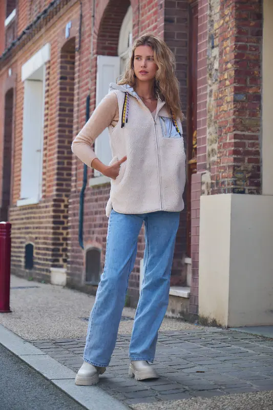 MILA - Gilet sans manches en fausse fourrure