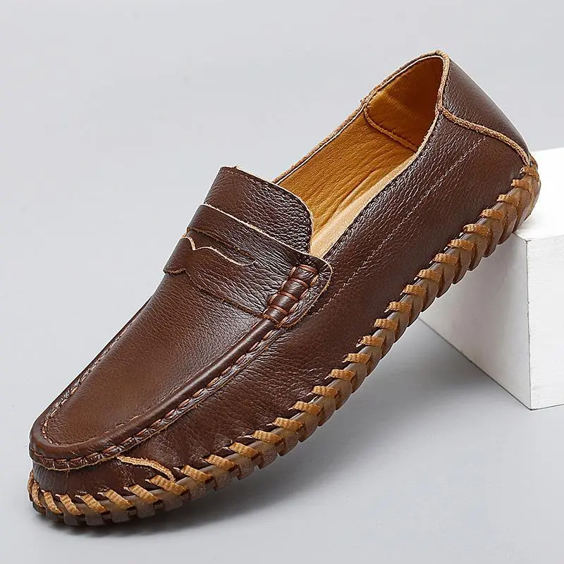 Mocassins Aero-24, cuir d'origine italienne, coutures main